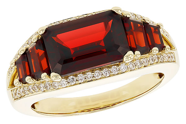 B310-04586: LDS RG 4.20 TW GARNET 4.45 TGW