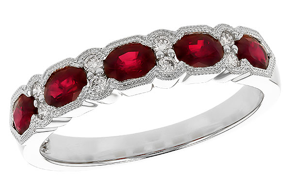 B310-05495: LDS WED RG .88 TW RUBY 1.00 TGW (4x3MM RUBY)