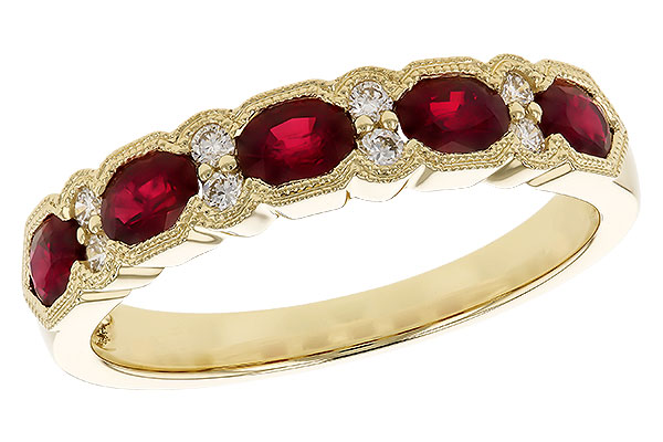 B310-05495: LDS WED RG .88 TW RUBY 1.00 TGW (4x3MM RUBY)