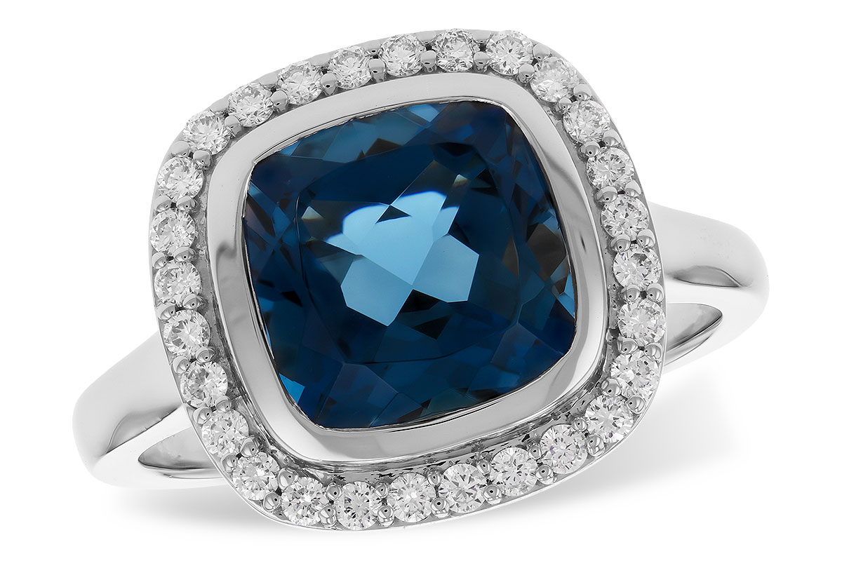 B310-06395: LDS RG 3.85 LONDON BLUE TOPAZ 4.15 TGW (9MM LBT)