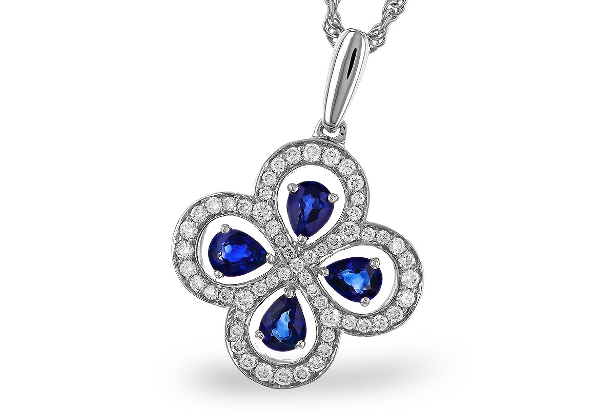 B310-92768: NECKLACE .68 SAPPHIRE TW .96 TGW