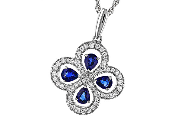 B310-92768: NECKLACE .68 SAPPHIRE TW .96 TGW