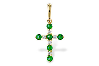 B310-92777: PENDANT .27 TW EMERALD .35 TGW