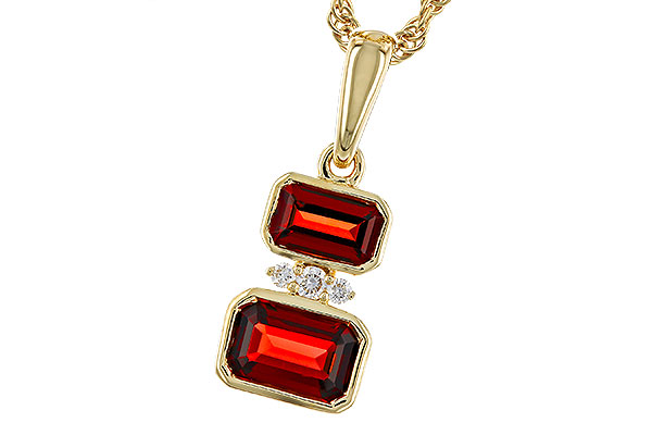 B310-92786: NECK .98 TW GARNET 1.01 TGW