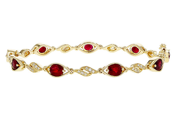 B310-92813: BRACELET 3.68 RUBY 3.92 TGW (7")