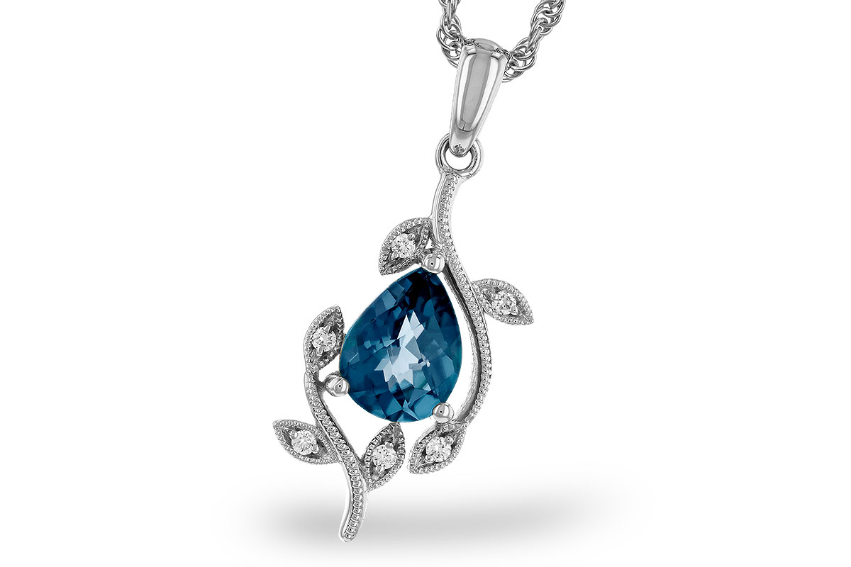 B310-94604: NECK 1.20 LONDON BLUE TOPAZ 1.25 TGW (8x6MM LBT)