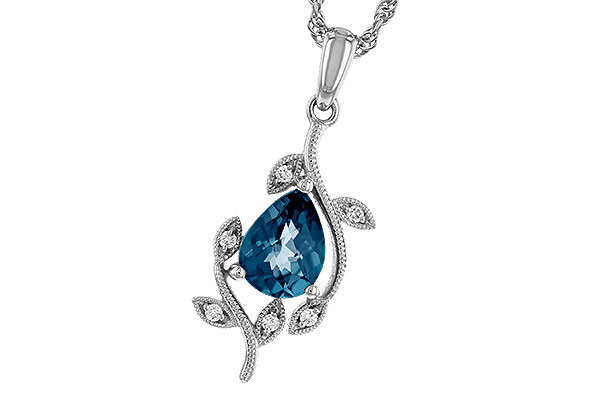 B310-94604: NECK 1.20 LONDON BLUE TOPAZ 1.25 TGW (8x6MM LBT)