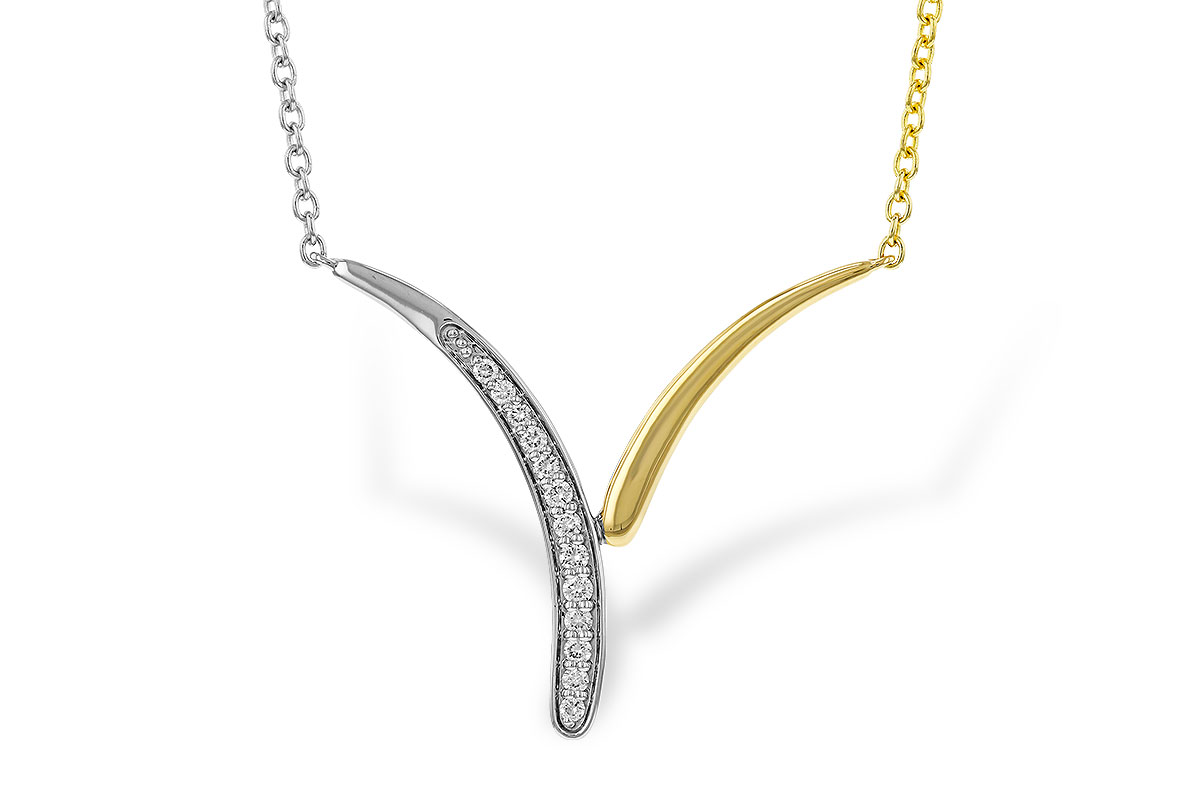 B310-95522: NECKLACE .12 TW (18")