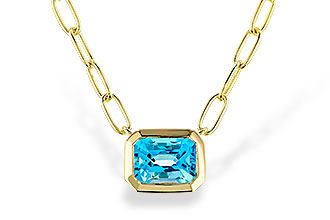 B310-96440: NECKLACE 1.20 SWISS BLUE TOPAZ (18")
