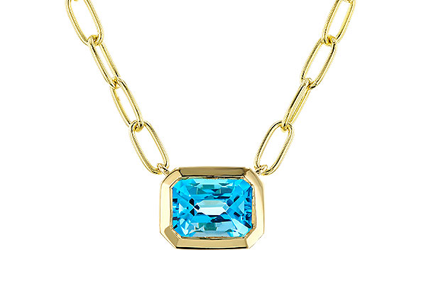 B310-96440: NECKLACE 1.20 SWISS BLUE TOPAZ (18")