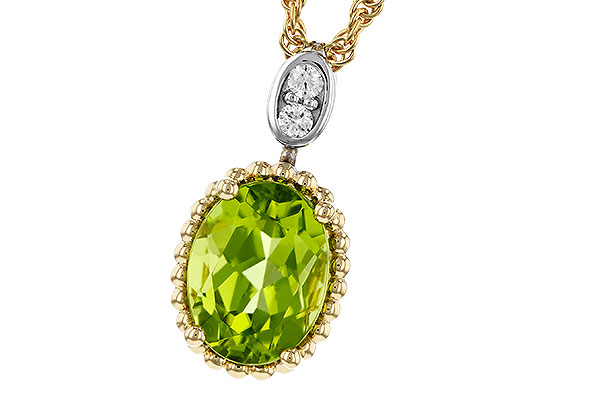 B310-98249: NECKLACE 1.22 PERIDOT 1.25 TGW (8x6MM OV)