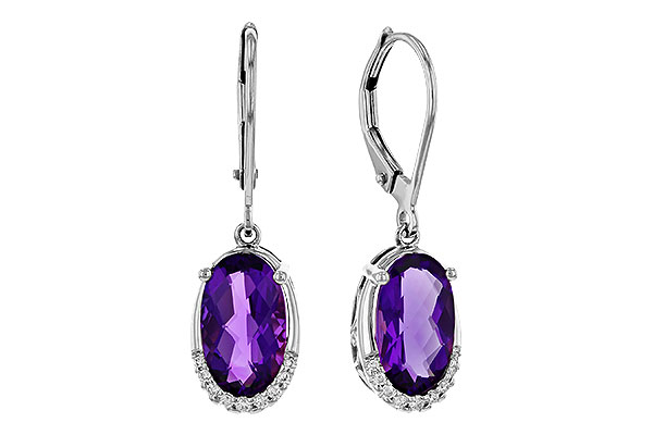 B310-98268: EARRINGS 2.70 TW AMETHYST 2.78 TGW (10x6MM OV)