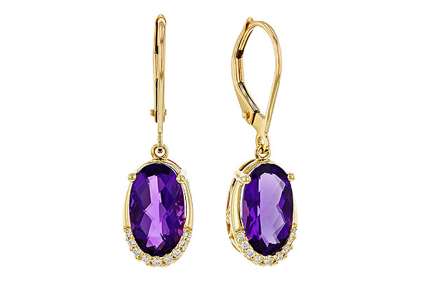 B310-98268: EARRINGS 2.70 TW AMETHYST 2.78 TGW (10x6MM OV)