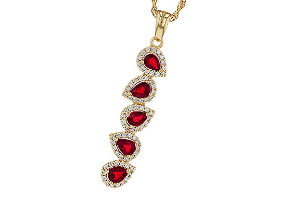 B310-99177: NECKLACE .90 TW RUBY 1.14 TGW
