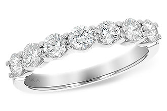 C129-14622: LDS DIA WED RG 1.00 TW (7 STONES)