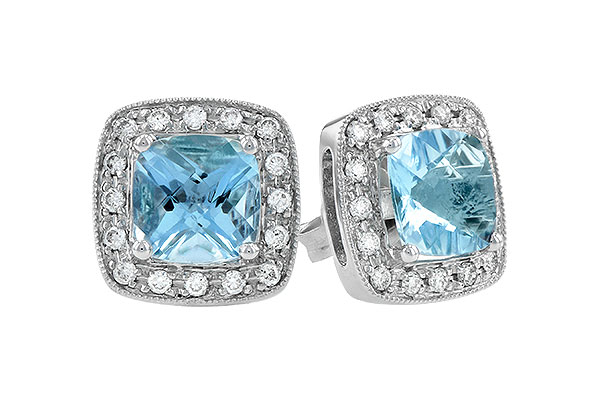 C131-86449: EARRINGS 1.55 AQUA 1.75 TGW