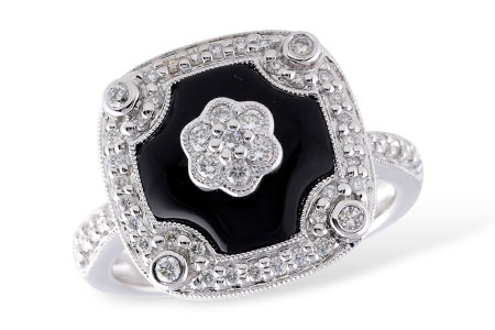 C220-95513: LDS ONYX & DIA RG .37 TW