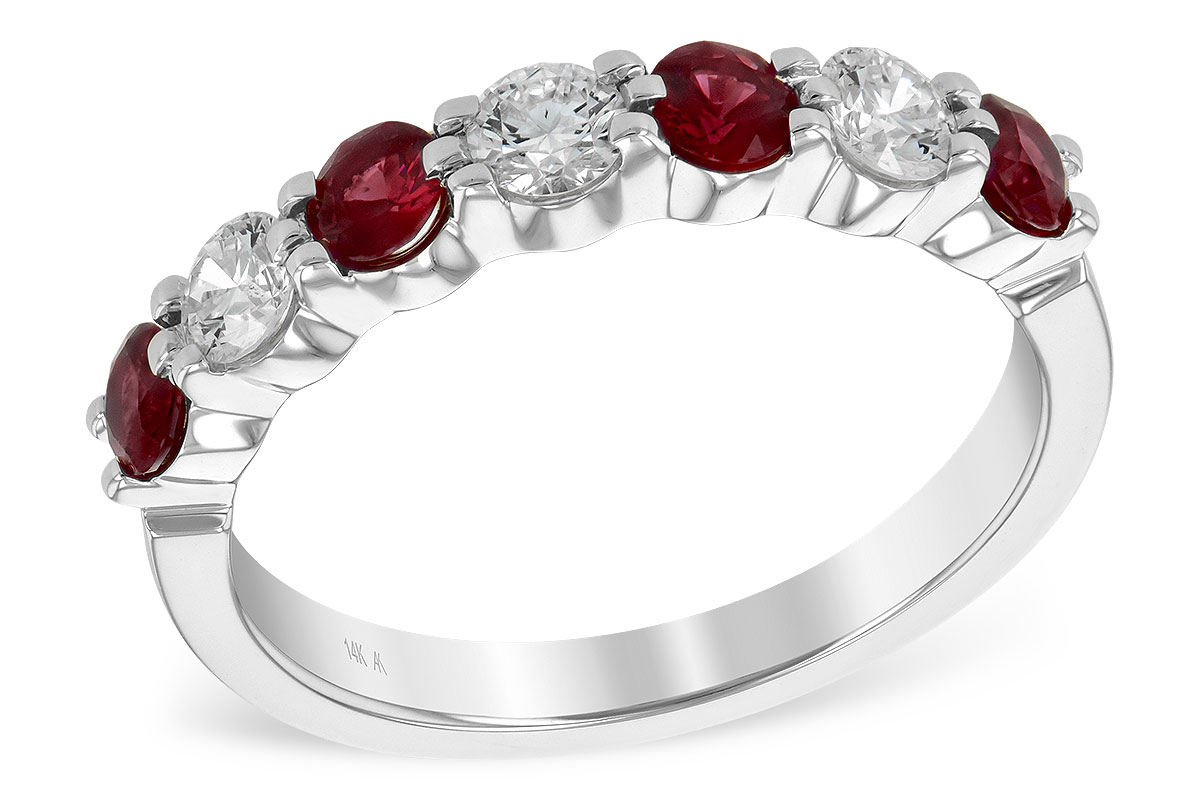 C221-87331: LDS WED RG .61 TW RUBY 1.00 TGW