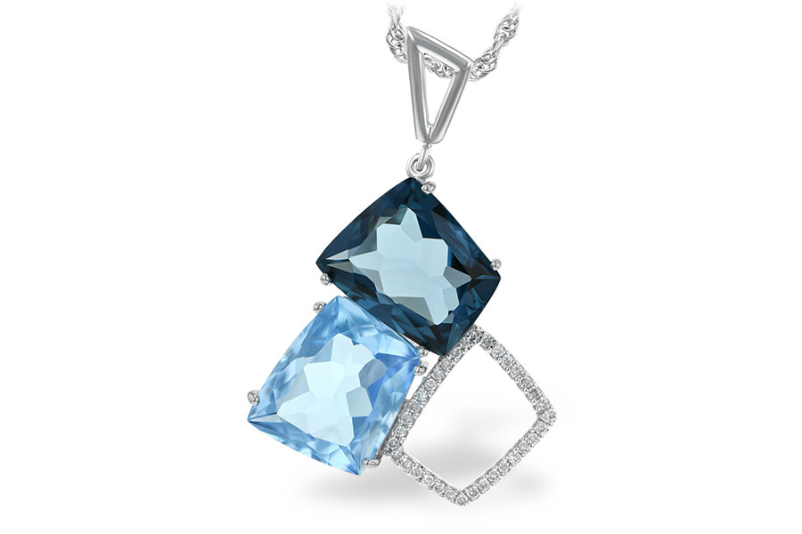 C224-60940: NECK 10.60 BLUE TOPAZ 10.73 TGW