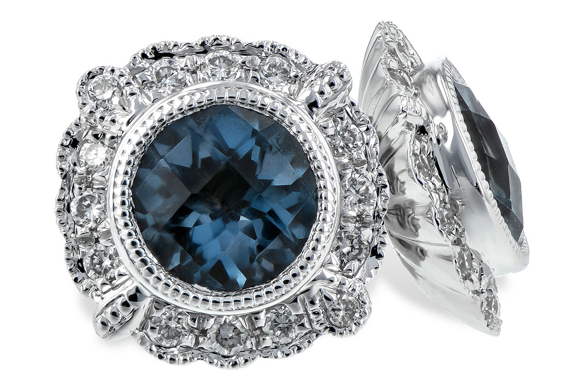 C225-47295: EARR 1.03 BLUE TOPAZ 1.17 TGW