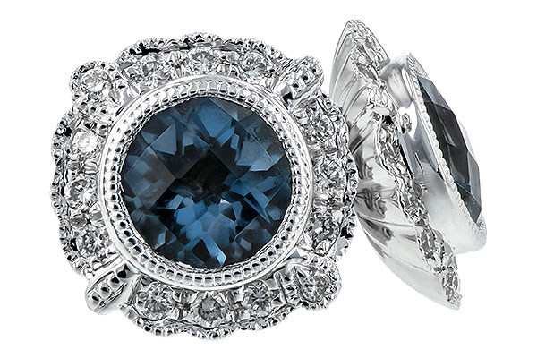 C225-47295: EARR 1.03 BLUE TOPAZ 1.17 TGW