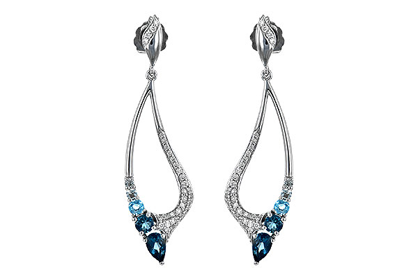 C225-51831: EARR .98 BLUE TOPAZ 1.25 TGW