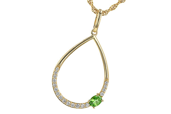 C226-43686: NECK .17 GREEN GARNET .26 TGW