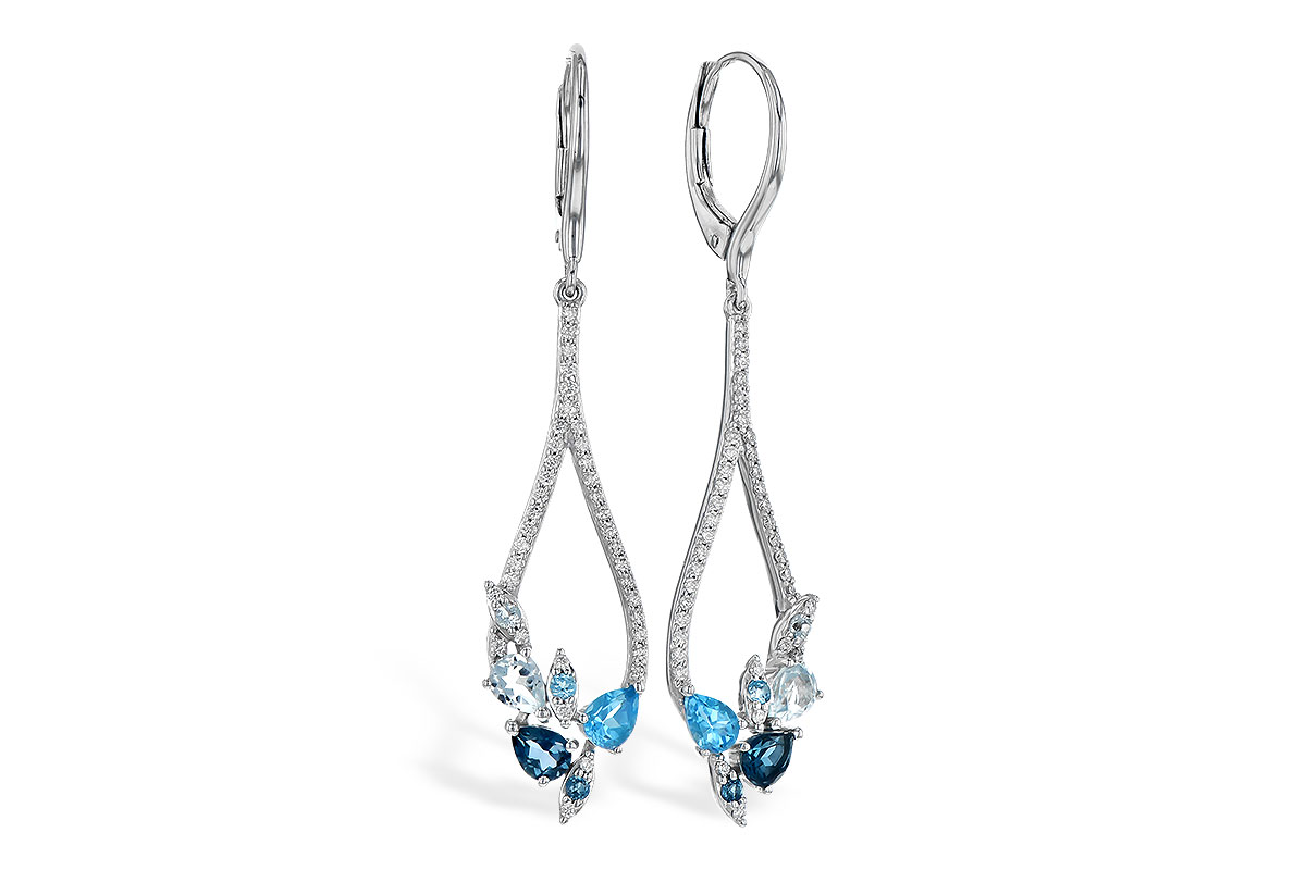 C309-12786: EARR 1.08 BLUE TOPAZ 1.35 TGW