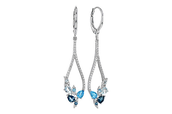 C309-12786: EARR 1.08 BLUE TOPAZ 1.35 TGW
