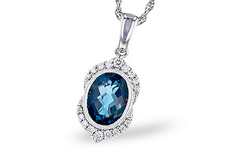 C309-17340: NECK 1.96 LONDON BLUE TOPAZ 2.10 TGW