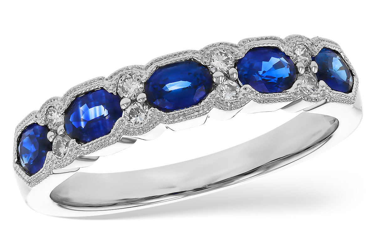 C310-05495: LDS WED RG .92 SAPPHIRE 1.04 TGW (4x3MM SAPP)