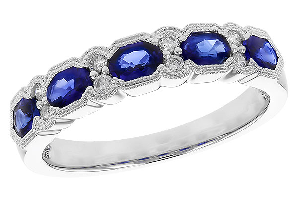 C310-05495: LDS WED RG .92 SAPPHIRE 1.04 TGW (4x3MM SAPP)