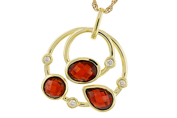 C310-90922: NECKLACE 2.88 GARNET 2.94 TGW