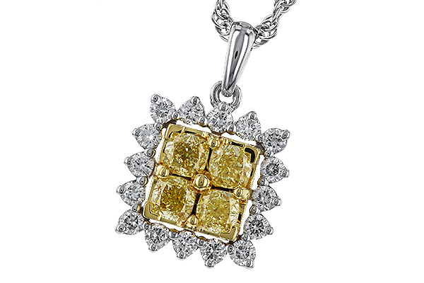 C310-94586: NECK .76 FANCY YELLOW DIAMONDS 1.09 TW