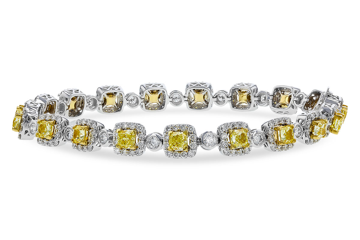 C310-94595: BRACELET 4.37 FANCY YELLOW DIAS 7.12 TW (7")