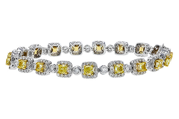 C310-94595: BRACELET 4.37 FANCY YELLOW DIAS 7.12 TW (7")