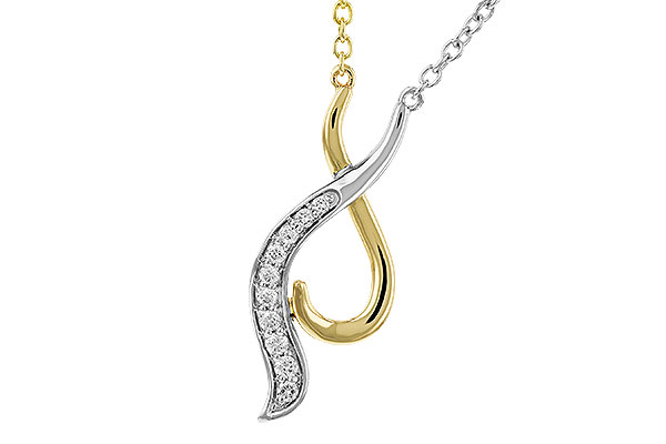 C310-95513: NECKLACE .10 TW (18")