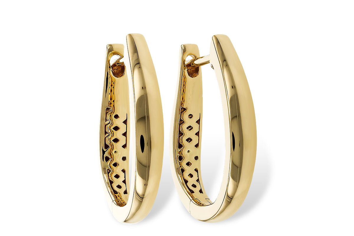 C310-96440: GOLD EARRINGS (17MM)