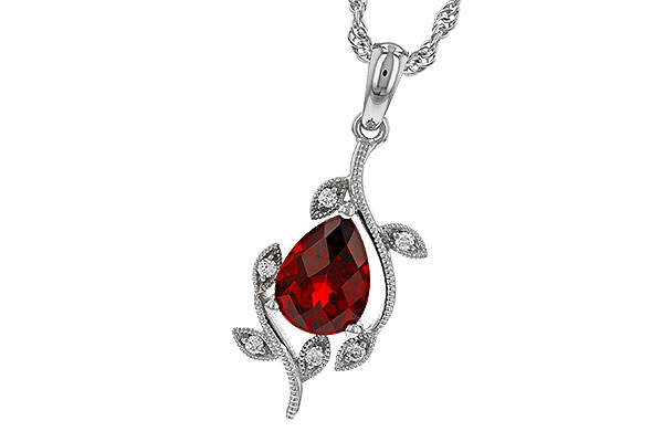 C310-97295: NECKLACE 1.34 GARNET 1.39 TGW (8X6MM GAR)