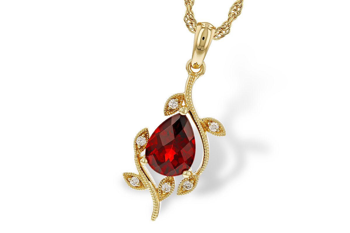 C310-97295: NECKLACE 1.34 GARNET 1.39 TGW (8X6MM GAR)
