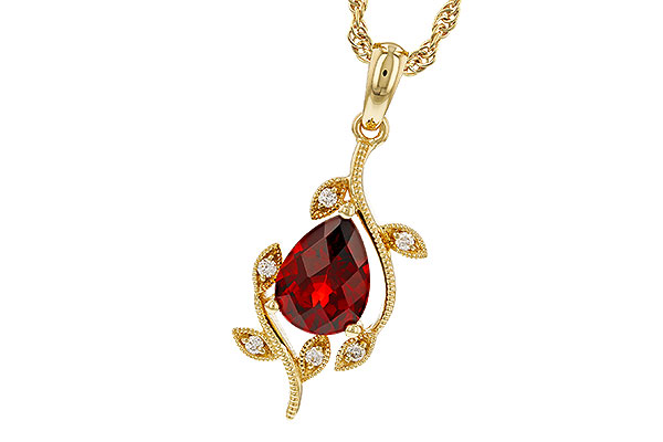 C310-97295: NECKLACE 1.34 GARNET 1.39 TGW (8X6MM GAR)