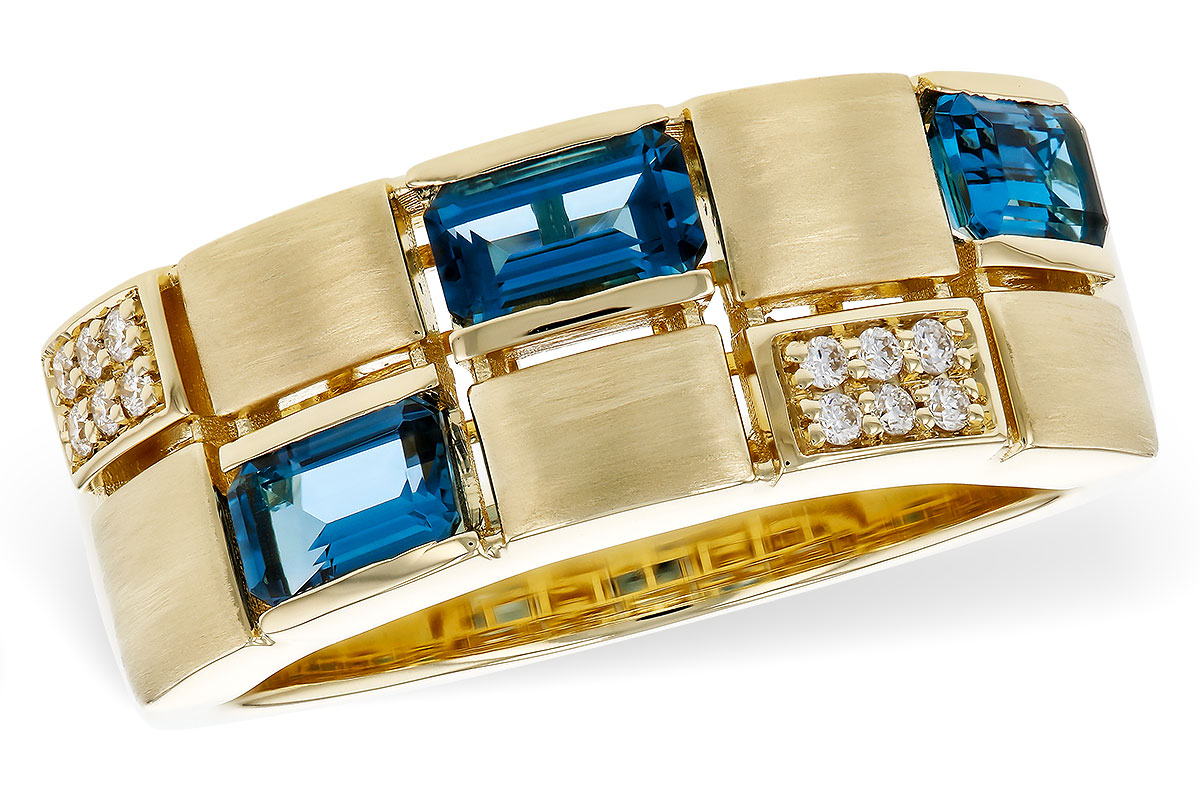C310-97340: LDS RG .94 LONDON BLUE TOPAZ 1.00 TGW