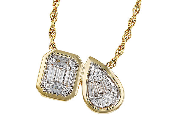C310-98240: NECKLACE .17 BAG .25 TW