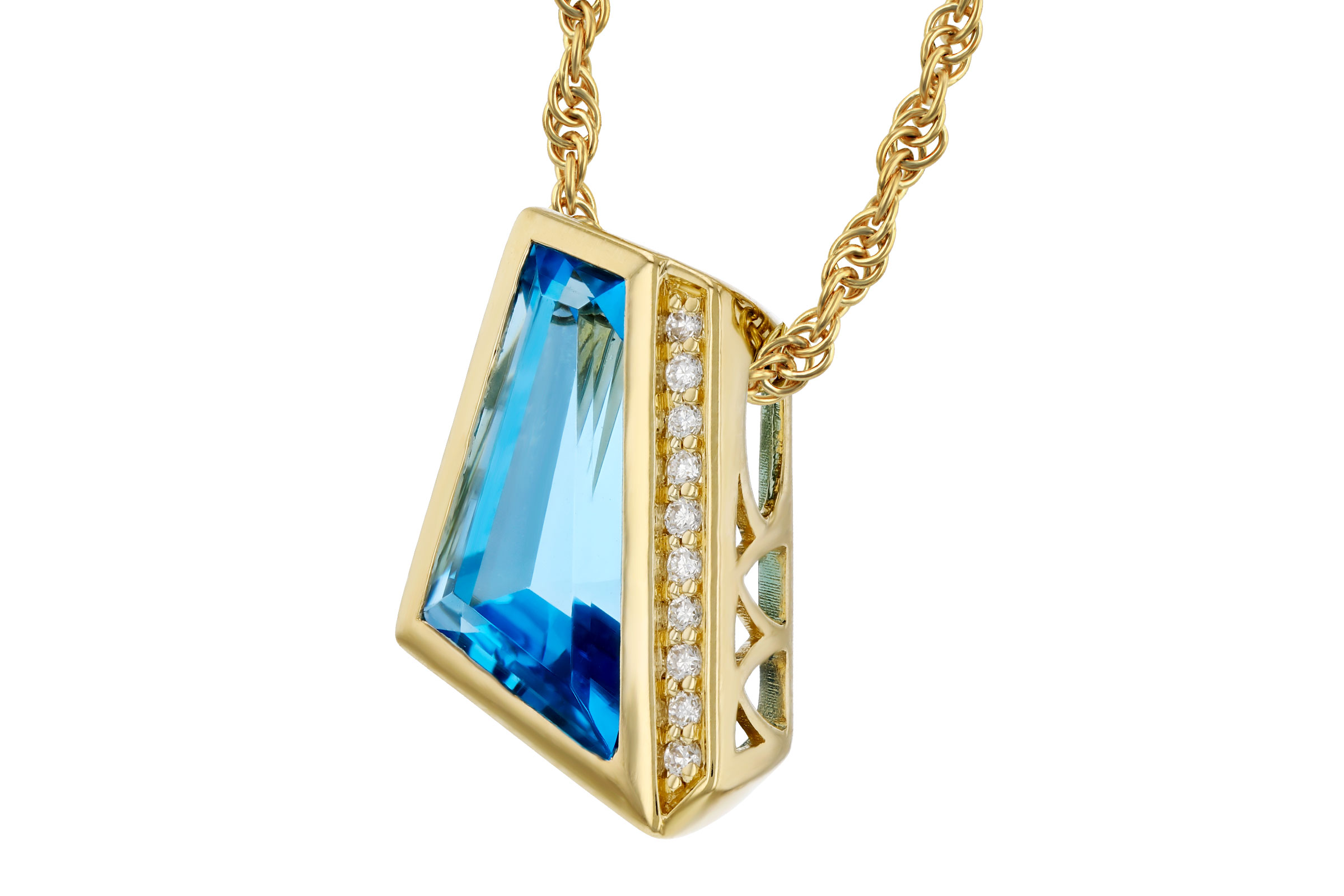 C311-83686: NECKLACE 2.42 SWISS BLUE TOPAZ 2.46 TGW