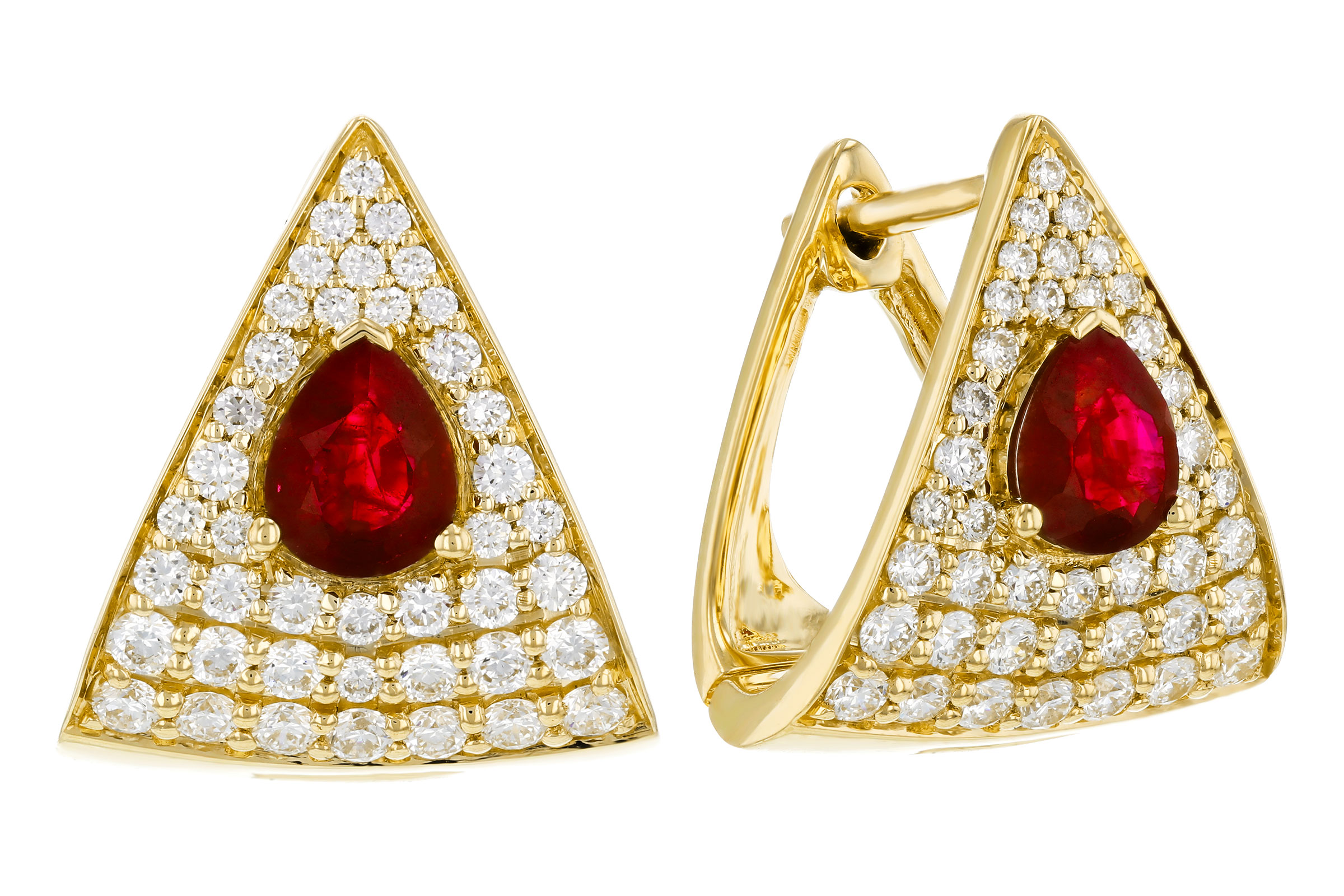 C311-83704: EARRINGS .63 TW RUBY 1.18 TGW (5x4MM RU)