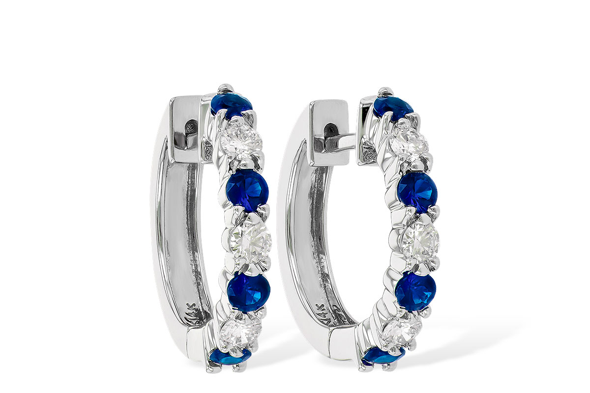 D037-30022: EARRINGS .64 SAPP 1.05 TGW
