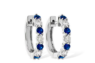 D037-30022: EARRINGS .64 SAPP 1.05 TGW