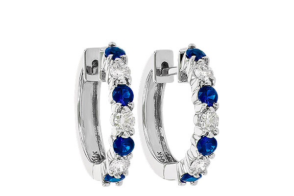D037-30022: EARRINGS .64 SAPP 1.05 TGW