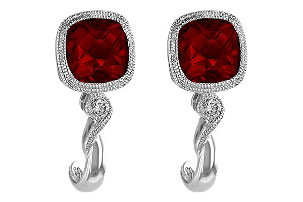 D220-07349: EARRINGS 2.36 GARNET 2.40 TGW