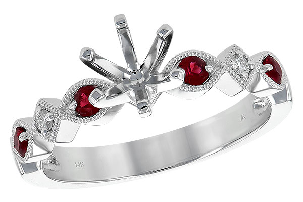 D226-36404: LDS SEMI DIA RG .20 RUBY .24 TGW